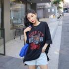 Tiger-printed Oversized T-shirt