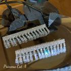 Rhinestone Hair Clip 1 Pc - Rhinestone Hair Clip - Silver - One Size