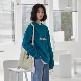 Lettering Pullover Aqua Blue - One Size