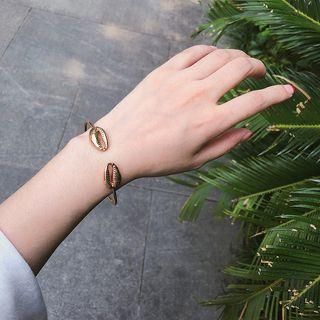 Alloy Shell Open Bangle