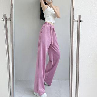 Wide Leg Pants Purple - One Size