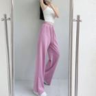 Wide Leg Pants Purple - One Size