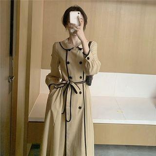 Color-block Double Breasted Dress