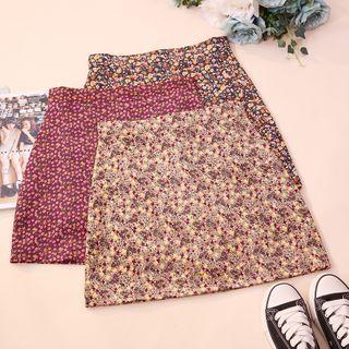 Floral Printed Mini A-line Skirt