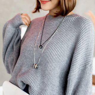 Double Layered Rings Long Necklace