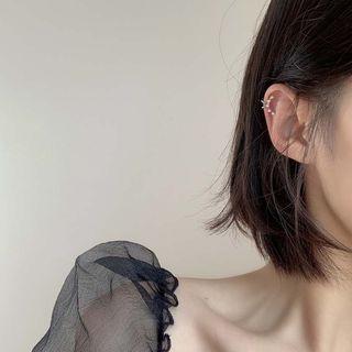 Faux Pearl Cuff Earring Silver - One Size