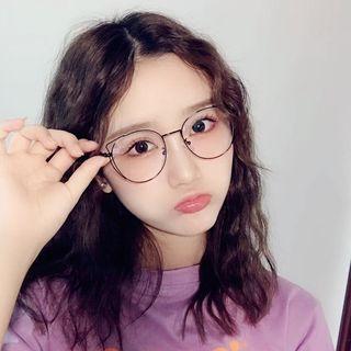 Cat Ear Round Metal Frame Eyeglasses