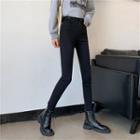 High-waist Skinny Straight-cut Pants