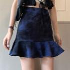 Tie-dye Print Mermaid Skirt