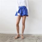 Tie-waist Dual-pocket Skirt