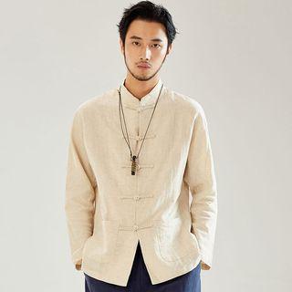 Mandarin Collar Frog-button Shirt