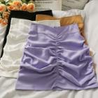 High-waist Ruched Mini Dress