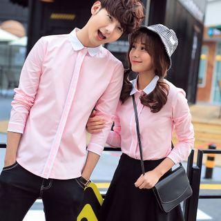 Couple Matching Color Block Shirt