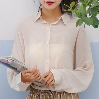 Pocketed Shirt 5387 - Almond - One Size