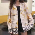 Open Front Print Light Jacket As Shown In Figure - One Size