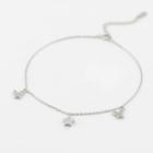 925 Sterling Silver Star & Butterfly Anklet 925 Silver - Star & Butterfly - One Size