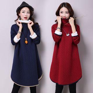Turtleneck Fleece-lined Dress