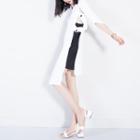 Elbow-sleeve Cutout Chiffon Dress