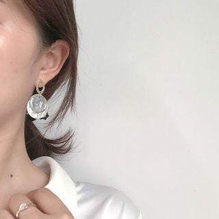 Shell Disc Dangle Earring Gold - One Size