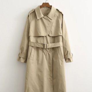 Collared Midi Trench Coat