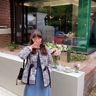 Drawstring-waist Paisley Print Jacket