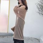 Elbow-sleeve Longline Lace Jacket
