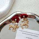 Horse Faux Pearl Dangle Earring