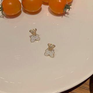 Bear Glaze Rhinestone Earring