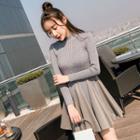 A-line Godet Knit Dress