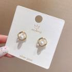 Faux Pearl Stud Earring 1 Pair - Fe2588 - One Size