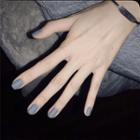 Matte Faux Nail Tips 434 - Grayish Blue - One Size