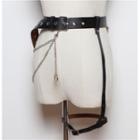 Set: Grommet Belt + Garter Black - One Size