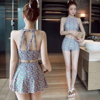 Print Halter 2-piece Swimsuit
