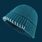 Contrast Stitch Knit Bucket Hat