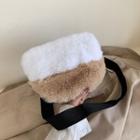 Contrast-color Furry Belt Bag