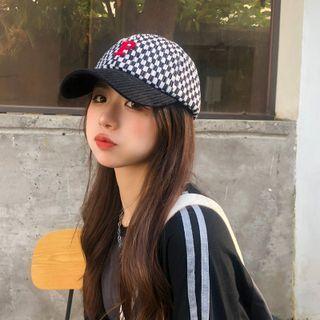 Letter P Check Baseball Cap