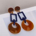 Geometric Resin Dangle Earring As Shown In Figure - One Size