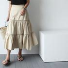 Perforated A-line Long Skirt