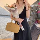 Mock Two Piece Off Shoulder Asymmetrical Hem A-line Dress