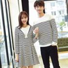 Couple Matching Stripe Sweatshirt / Long-sleeve Dress