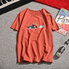 Short-sleeve Shark Print T-shirt