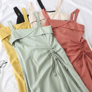 Drawstring Spaghetti Strap A-line Dress
