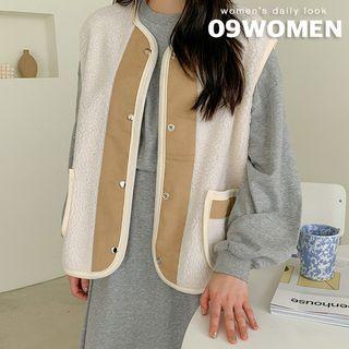 Patch-pocket Piped Fleece Vest