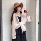 Long-sleeve Light Jacket Almond - One Size