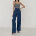 [the Denim] Patch-pocket Wide-leg Jeans