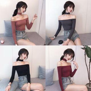 Boatneck Halter T-shirt