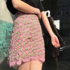 Scallop Hem Lace A-line Skirt