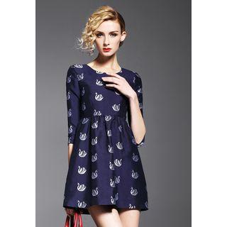 Embroidered Swan Dress