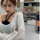 Sheer Sweater / Halter-neck Top