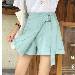 Tie-waist Wide-leg Skort